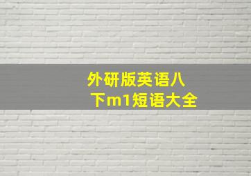 外研版英语八下m1短语大全