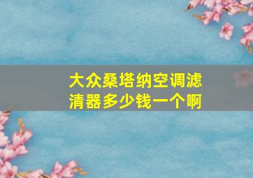 大众桑塔纳空调滤清器多少钱一个啊