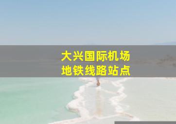 大兴国际机场地铁线路站点