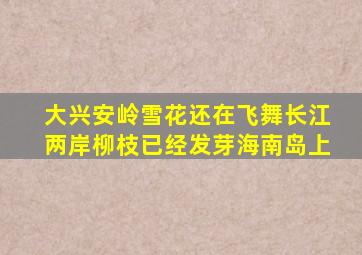 大兴安岭雪花还在飞舞长江两岸柳枝已经发芽海南岛上