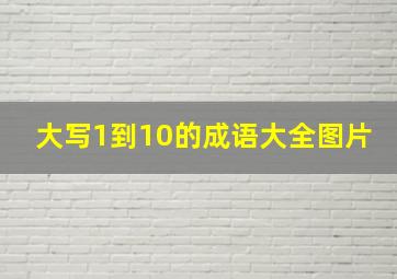 大写1到10的成语大全图片