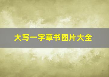 大写一字草书图片大全