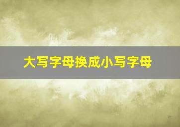 大写字母换成小写字母