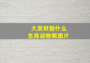 大发财指什么生肖动物呢图片