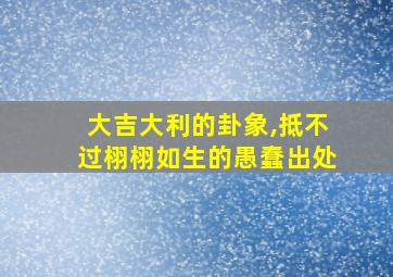 大吉大利的卦象,抵不过栩栩如生的愚蠢出处