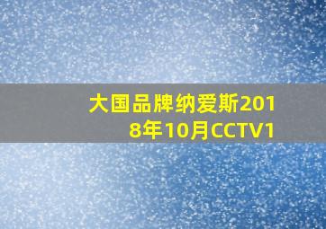 大国品牌纳爱斯2018年10月CCTV1