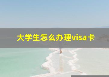 大学生怎么办理visa卡