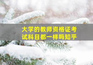 大学的教师资格证考试科目都一样吗知乎