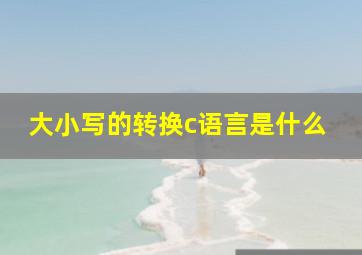 大小写的转换c语言是什么