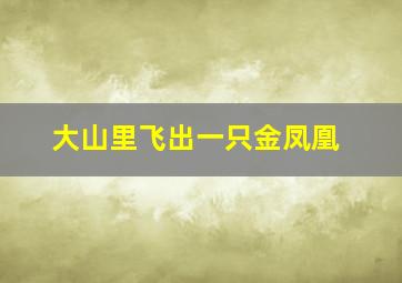 大山里飞出一只金凤凰