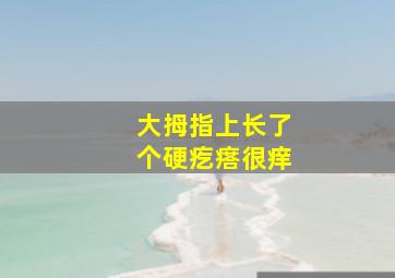 大拇指上长了个硬疙瘩很痒