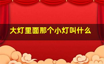 大灯里面那个小灯叫什么