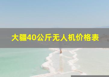 大疆40公斤无人机价格表