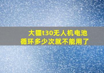 大疆t30无人机电池循环多少次就不能用了