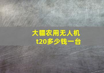 大疆农用无人机t20多少钱一台