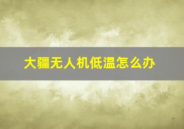 大疆无人机低温怎么办