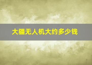 大疆无人机大约多少钱