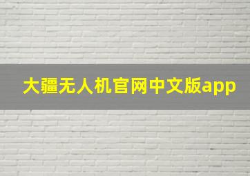 大疆无人机官网中文版app