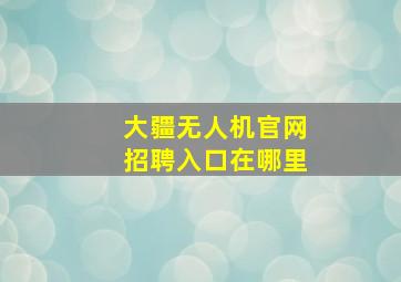 大疆无人机官网招聘入口在哪里