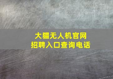 大疆无人机官网招聘入口查询电话