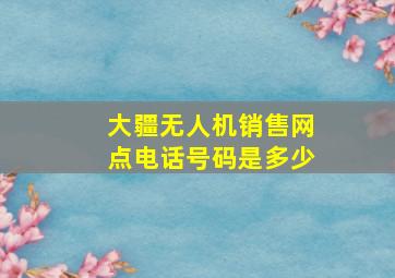 大疆无人机销售网点电话号码是多少