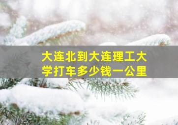 大连北到大连理工大学打车多少钱一公里