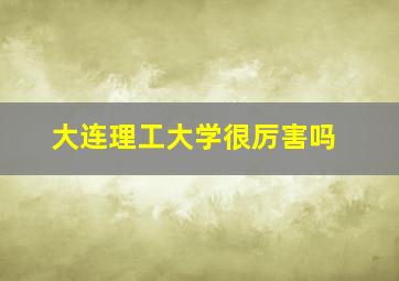 大连理工大学很厉害吗