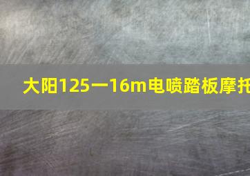 大阳125一16m电喷踏板摩托