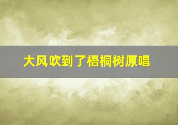 大风吹到了梧桐树原唱