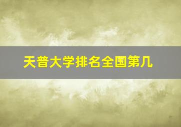 天普大学排名全国第几