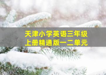 天津小学英语三年级上册精通版一二单元