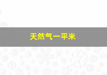 天然气一平米