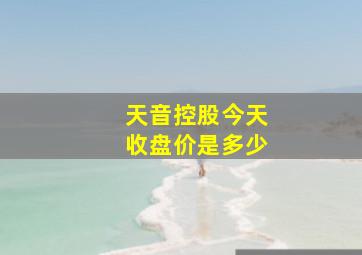 天音控股今天收盘价是多少