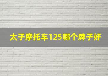 太子摩托车125哪个牌子好