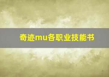 奇迹mu各职业技能书