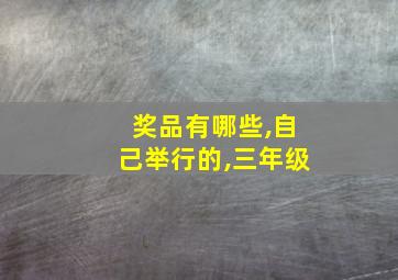 奖品有哪些,自己举行的,三年级