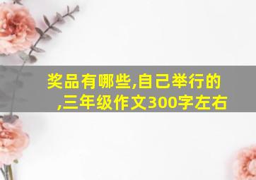 奖品有哪些,自己举行的,三年级作文300字左右