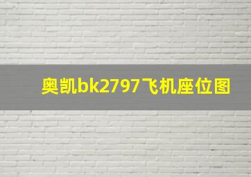 奥凯bk2797飞机座位图