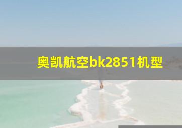 奥凯航空bk2851机型