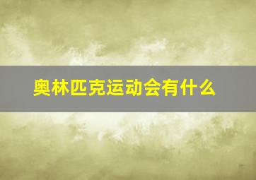 奥林匹克运动会有什么