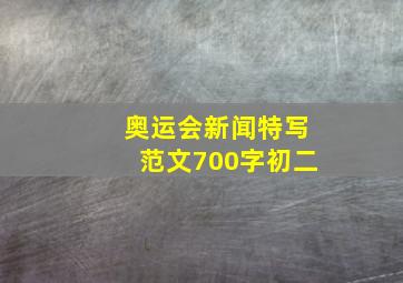 奥运会新闻特写范文700字初二