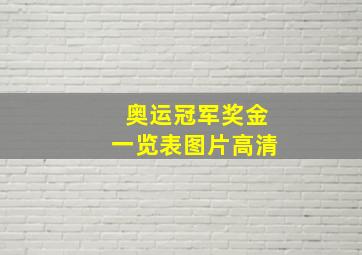 奥运冠军奖金一览表图片高清