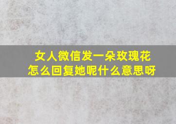 女人微信发一朵玫瑰花怎么回复她呢什么意思呀