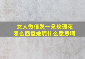 女人微信发一朵玫瑰花怎么回复她呢什么意思啊