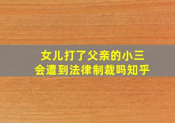 女儿打了父亲的小三会遭到法律制裁吗知乎