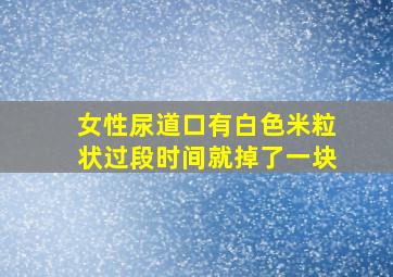 女性尿道口有白色米粒状过段时间就掉了一块