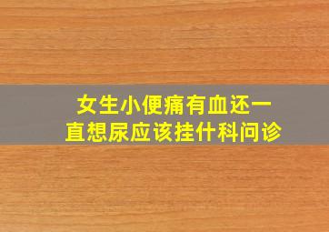 女生小便痛有血还一直想尿应该挂什科问诊