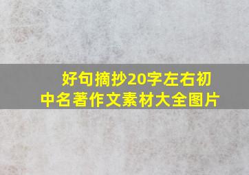 好句摘抄20字左右初中名著作文素材大全图片