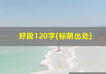 好段120字(标明出处)