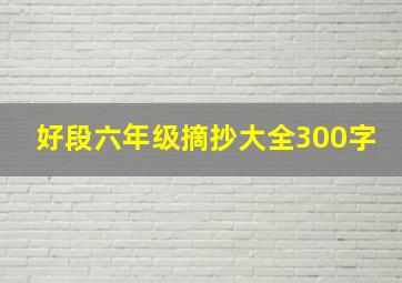 好段六年级摘抄大全300字